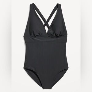 Black One Piece Bathing Suit Women’s Old Navy Tie Back Swimsuit